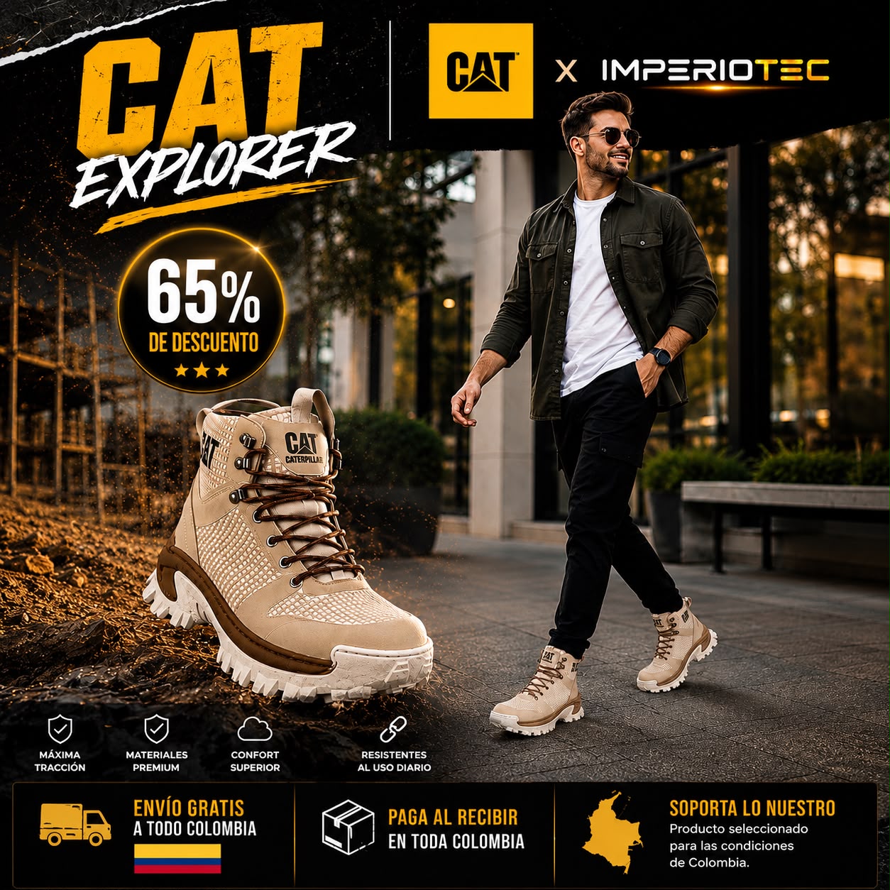🔥 BOTA CAT EXPLORER | Máxima Resistencia y Comodidad